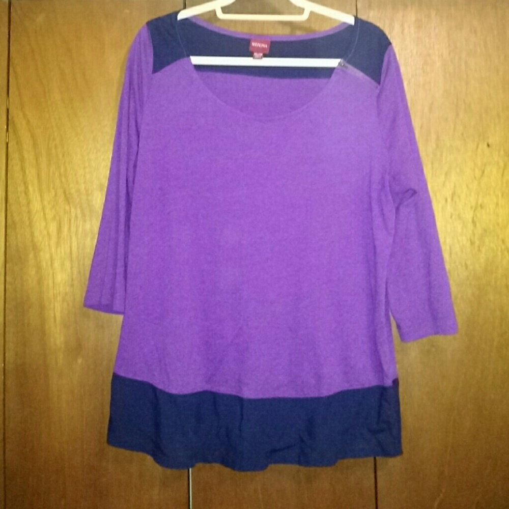 Purple and navy top